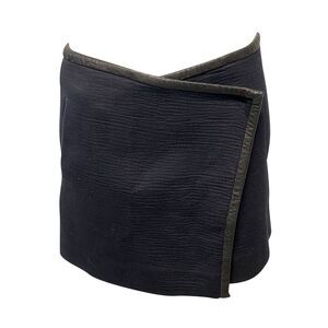 Isabel Marant Overlap Mini Skirt in Black Cotton